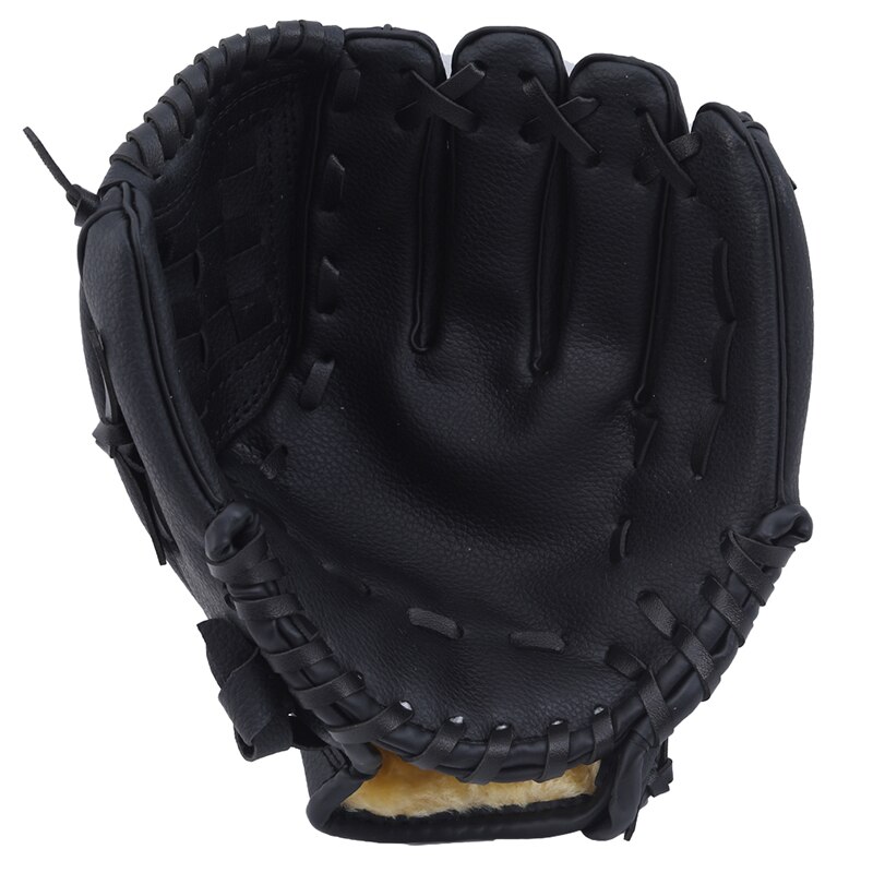 Outdoor Sport Bruin Pvc Baseball Catcher Handschoen Softbal Praktijk Levert Maat 9.5/10.5/11.5/12.5 Linkerhand voor Volwassen Training: black / 12.5