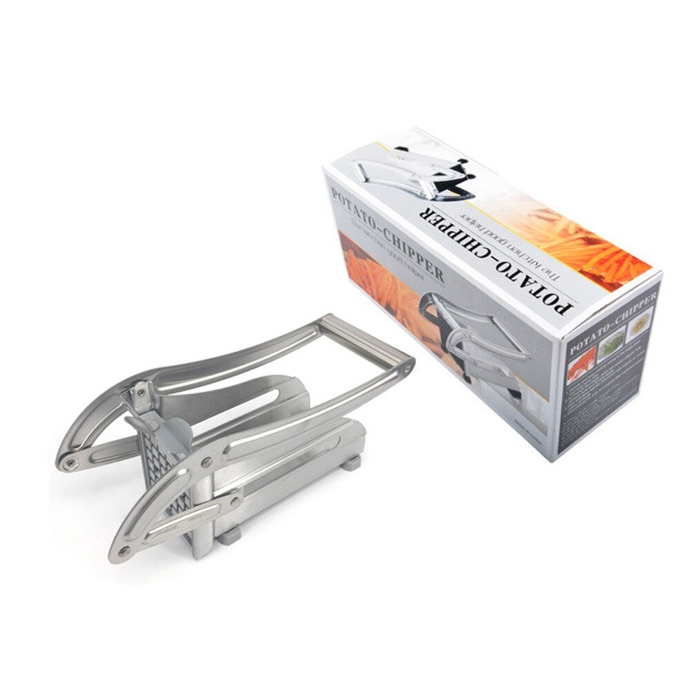 Stainless Steel French Fry Cutter Manual Potato Cutter French Fries Slicer Potato Chips Maker Tool Home Chopper Kitchen Gadget