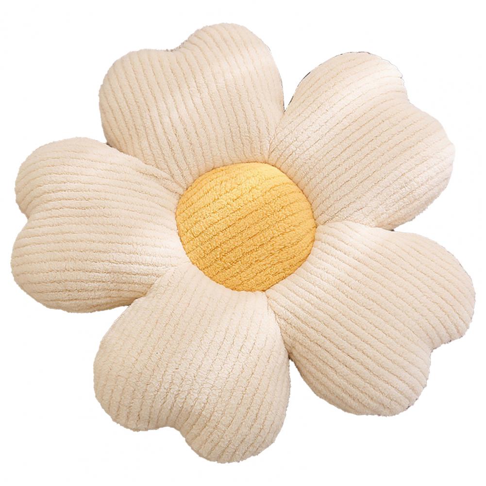 Coussin de fleurs en peluche à 5 pétales, décor de chambre Girly, oreiller tournesol, baie vitrée, réglage de fleurs roses, oreiller de siège de chambre d'enfants: Grey