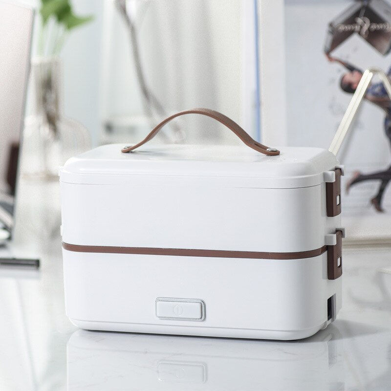 Electric lunch box Stainless steel liner portable split boiling heating insulation Mini student office food