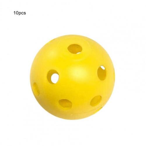 Balles de Practice de Golf, 10 pièces, en plastique, résistantes à l&#39;usure, pour entraînement en arrière-cour, 2 couleurs: YELLOW