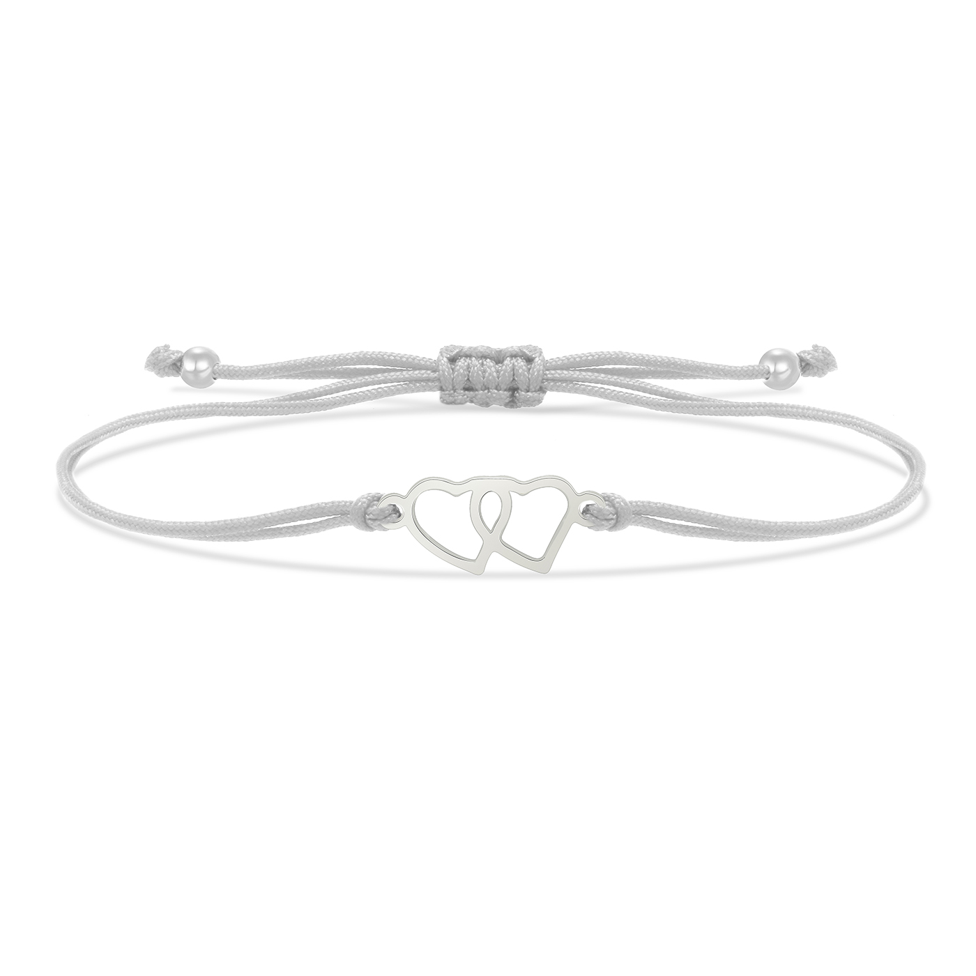 Rvs Hond Met Holle Perzik Hart Charme Rode Koord Verstelbare Armband Vrouwen Eenvoudige Gevlochten String Handgemaakte Sieraden: Bruingeel