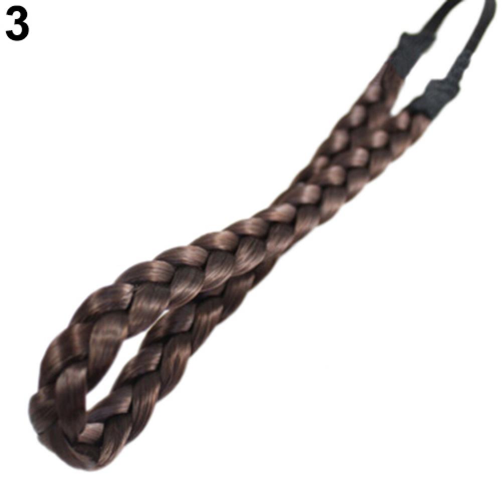 Vrouwen Verstelbare Twist Vlecht Hoofdband Bohemian Voorhoofd Gevlochten Haarband Stretch Hoofdband Vrouwen Kapsel Haarband Vlechten Haar: Coffee