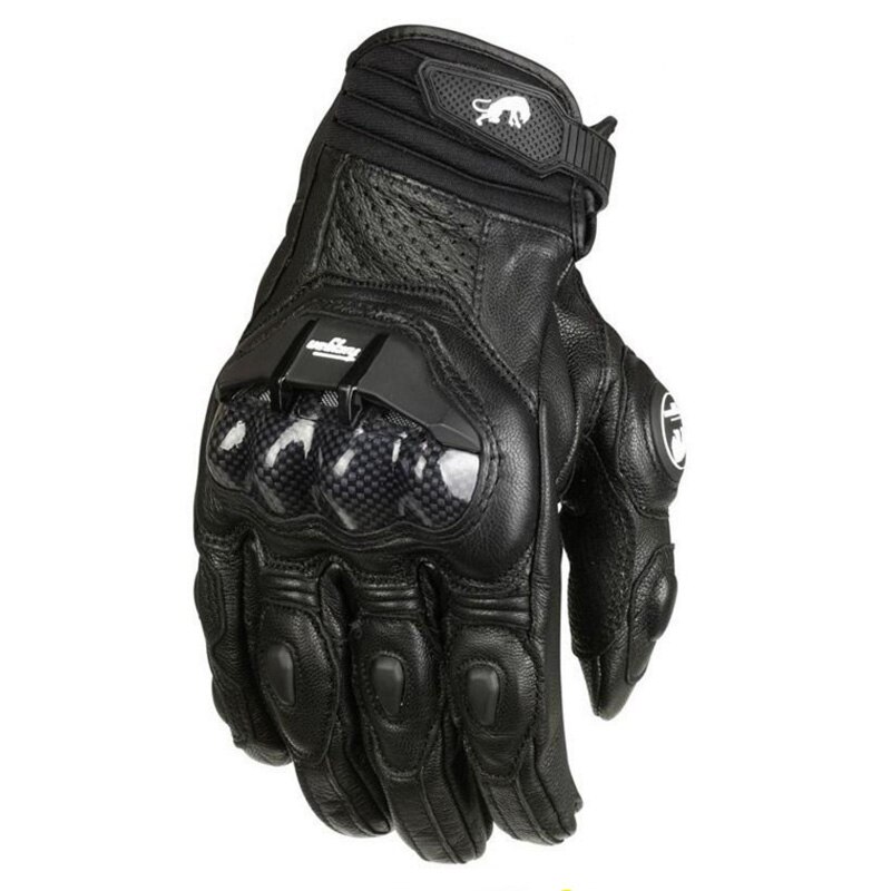Frankreich der oben Auto marken motorrad handschuhe leder handschuhe mit Kohlenstoff faser schwarz weiß: 1 / L