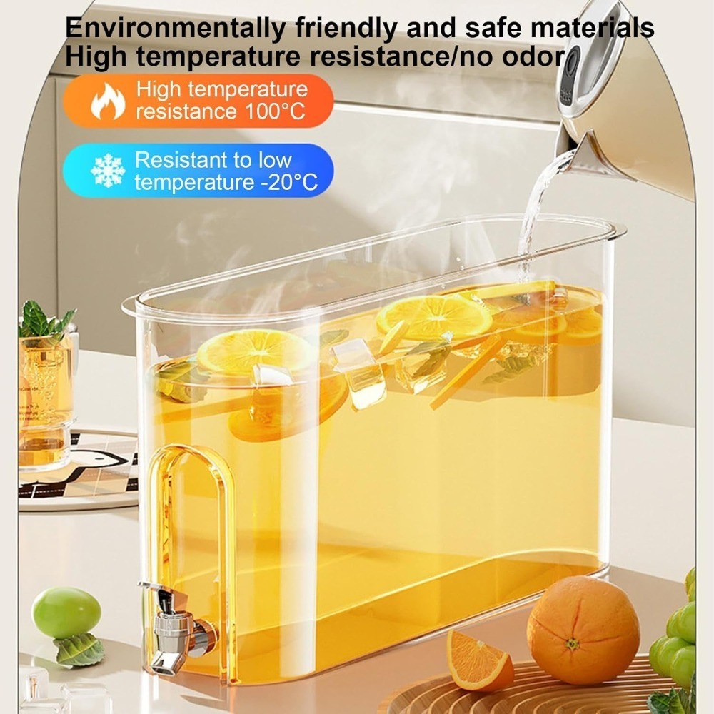 Beste waterkoker voor in de koelkast, drankdispenser met 4l watertanks en kraan, bpa-vrij, geschikt voor feestjes en dagelijks gebruik.