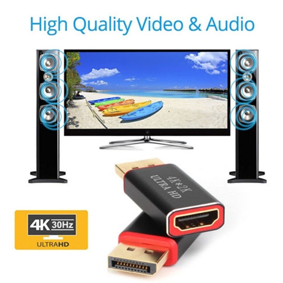 PzzPss DP do HDMI konwerter 4K * 2K 30Hz wideo złącze Audio Port wyświetlacza, aby Adapter HDMI kobiecy męski do telewizora HDTV PC hurtownie
