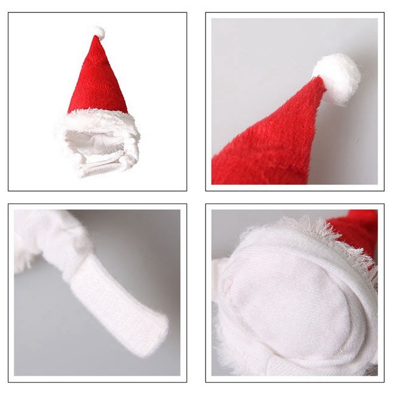 Small Pets Christmas Festival Decorative Costume Hamster Squirrel Santa Hat With Band Pet Products