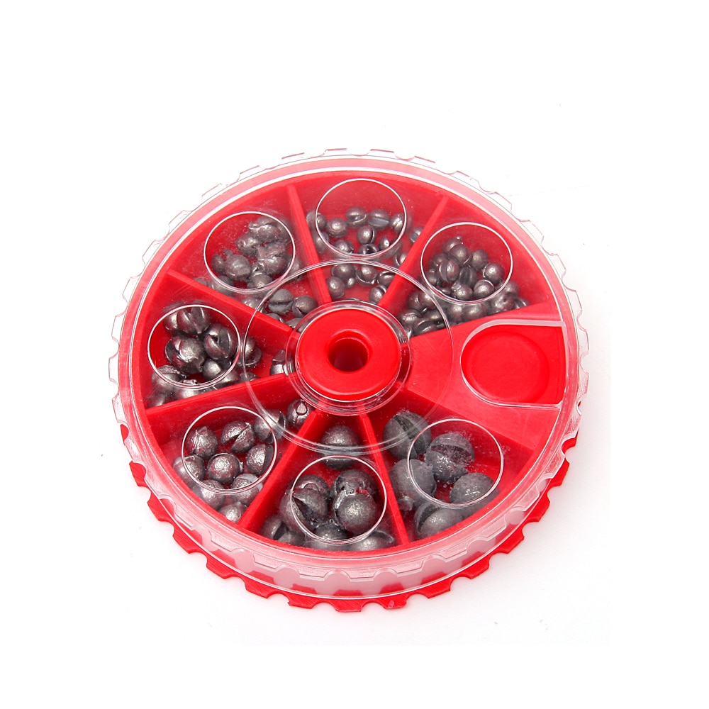 Accesorios para aparejos de pesca, enganche de plomo para mordedura, plomada redonda, peso de boca, protección de Línea Abierta, juego de 106/205 piezas