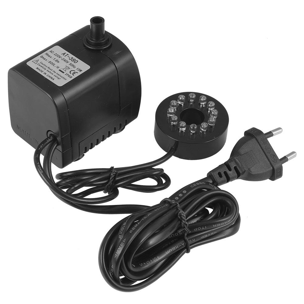 Elektrisk nedsenkbar akvarium vannpumpe fontenepump nedsenkbar vannfontene fisketank dam 2 dyser 220 gph oksygenbasseng