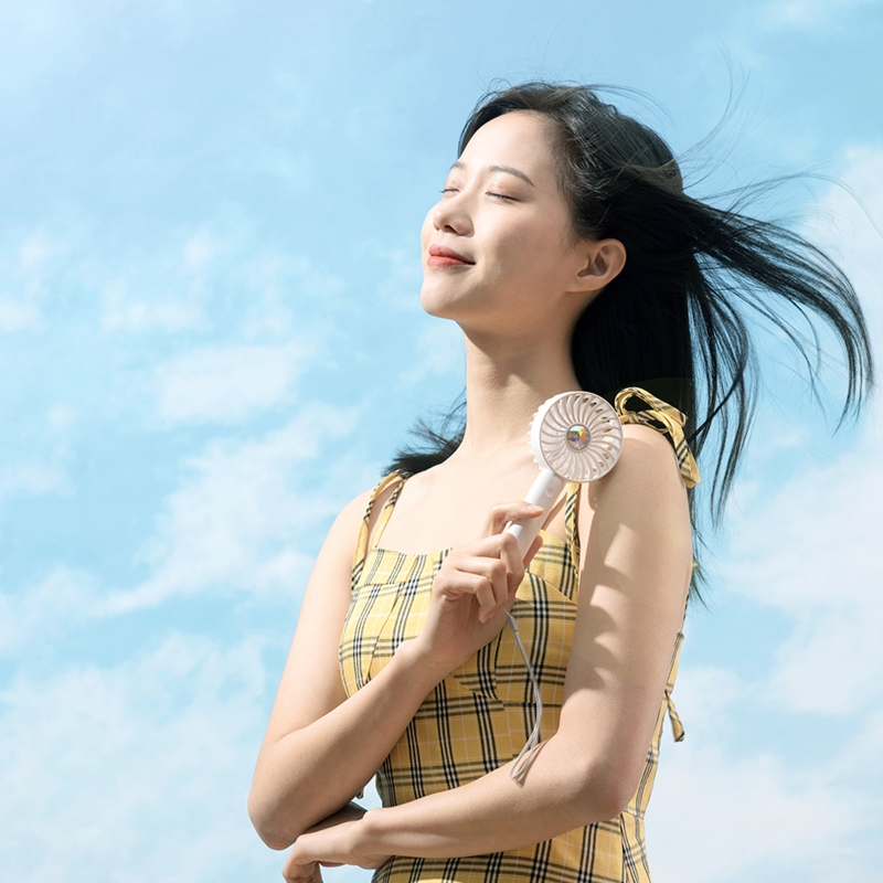 Summer Portable Mini Fan 3 Speed Adjustable Fans USB Rechargeable Desk Handheld Air Conditioner Cooler Outside Travel