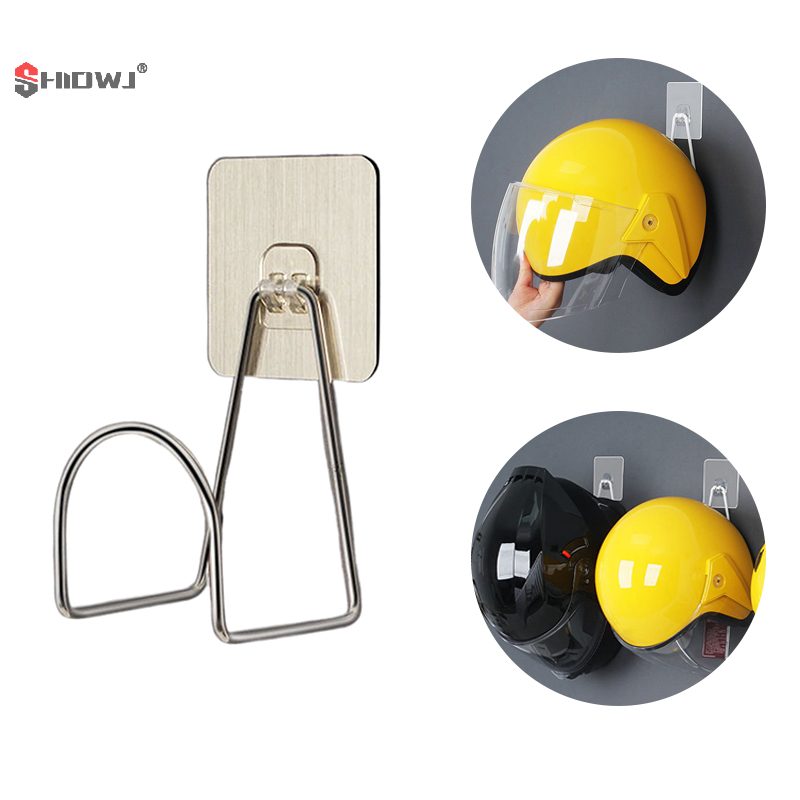 Motorcycle Helmet Rack Multipurpose Wall Mount Metal Hooks For Helmets Holder Mount Bicycle Helmet Display Hanger Stand
