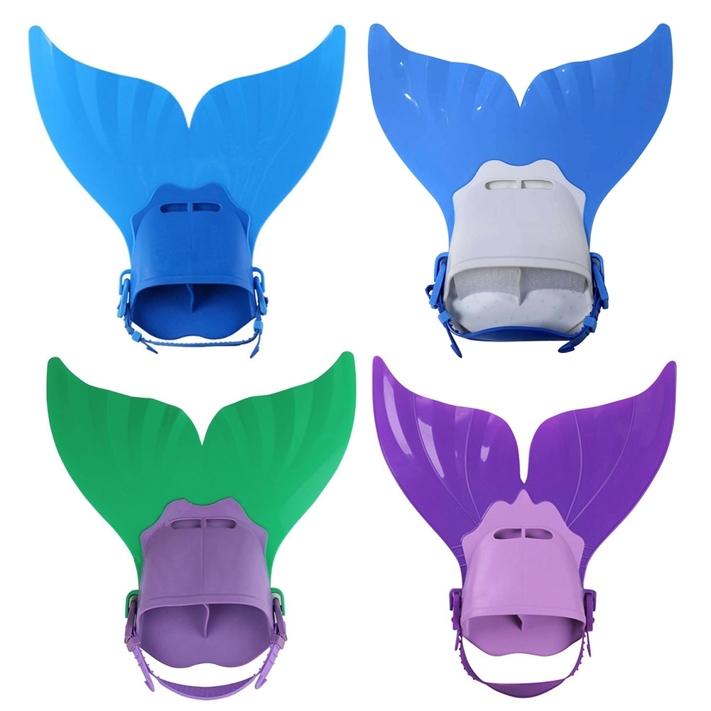 Kids Mermaid Flippers Kinderen Zwemmen Vinnen Whale Tail Siliconen Flippers Zwemmen Gear Voor Kinderen Water Sport Training