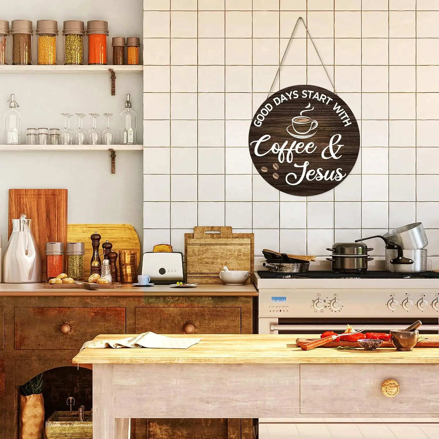 Kaffeeschilder, Dekor für Kaffeebar, Holz, Bauernhaus, Wandschild, Dekor für Küche, Zuhause, Büro, Café, Kaffeestation, Einweihungsgeschenk