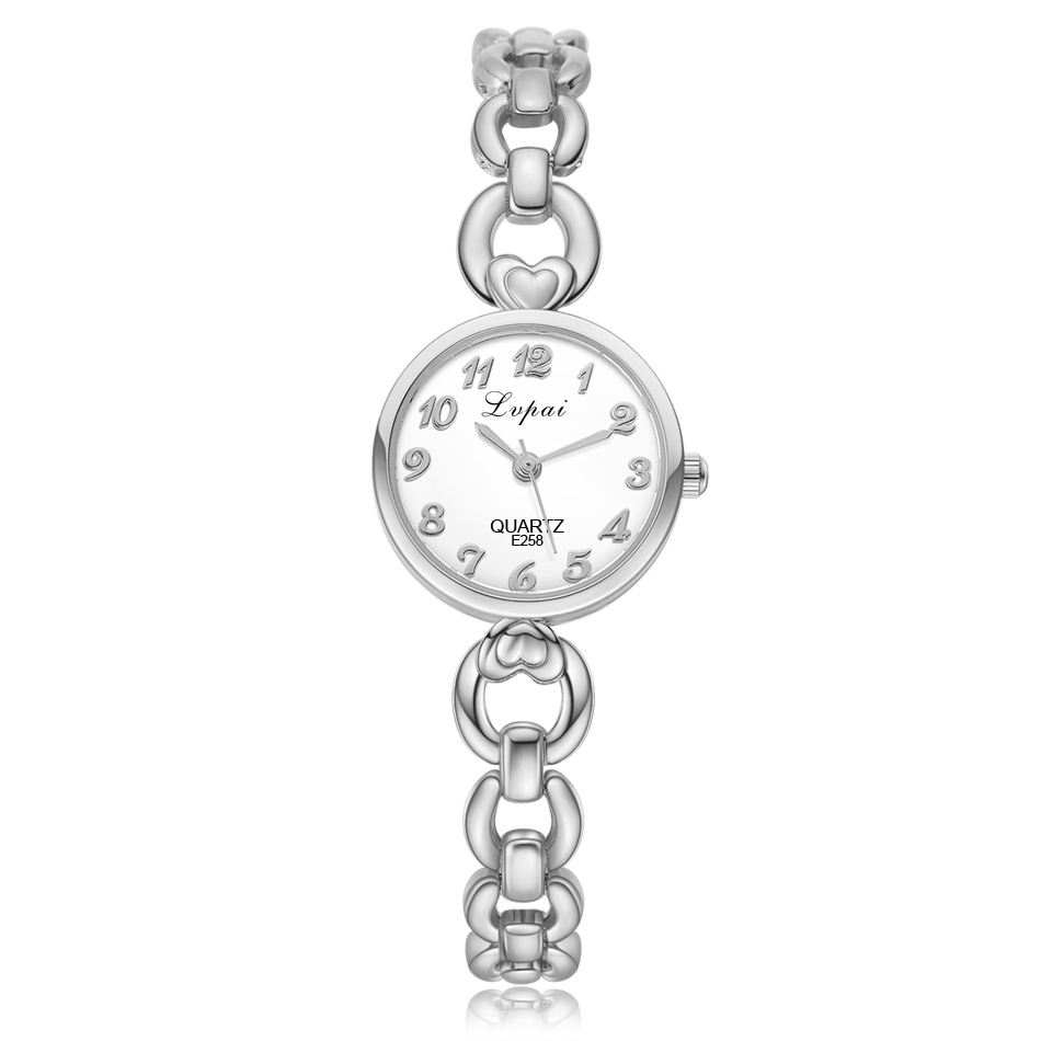 Lvpai Luxe Casual Mode Armband Horloge Bloem Band Polshorloge Jurk Elegantie Quartz Horloge Voor Vrouwen Horloge: P131-S-W