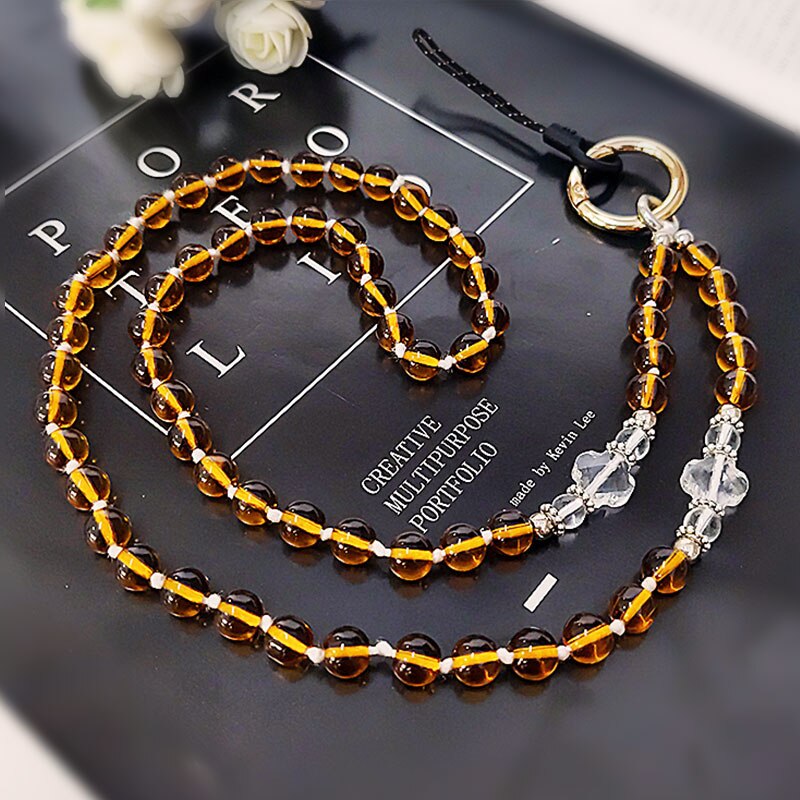 Mobiele Telefoon Lanyard, Ketting, Crystal Bead Hanger, Dual-Gebruik Afneembare Hanger Riem, hand-Geweven Anti-Verloren Touw Hanger
