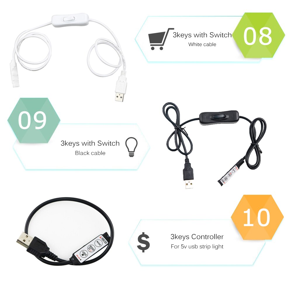 USB RGB LED Controller 5V Led Streifen Licht Fernbedienung 4pin Buchse für Ledstrip RGB Dimmer DC 5V JQ