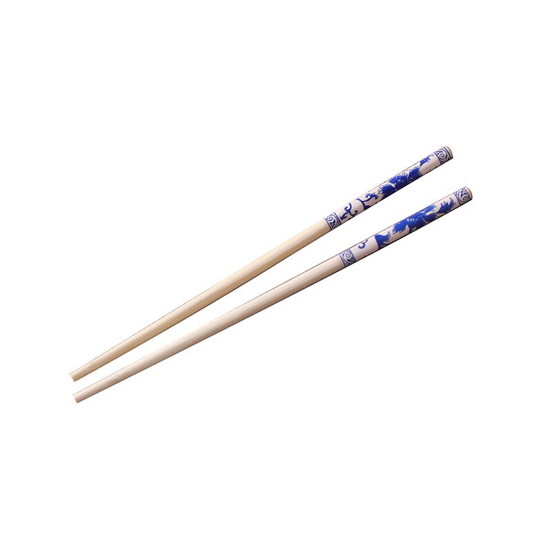 100pcs Bamboo Chopsticks PCs Household Chinese Style Blue and White Porcelain Bamboo Chopsticks Disposable Chopsticks