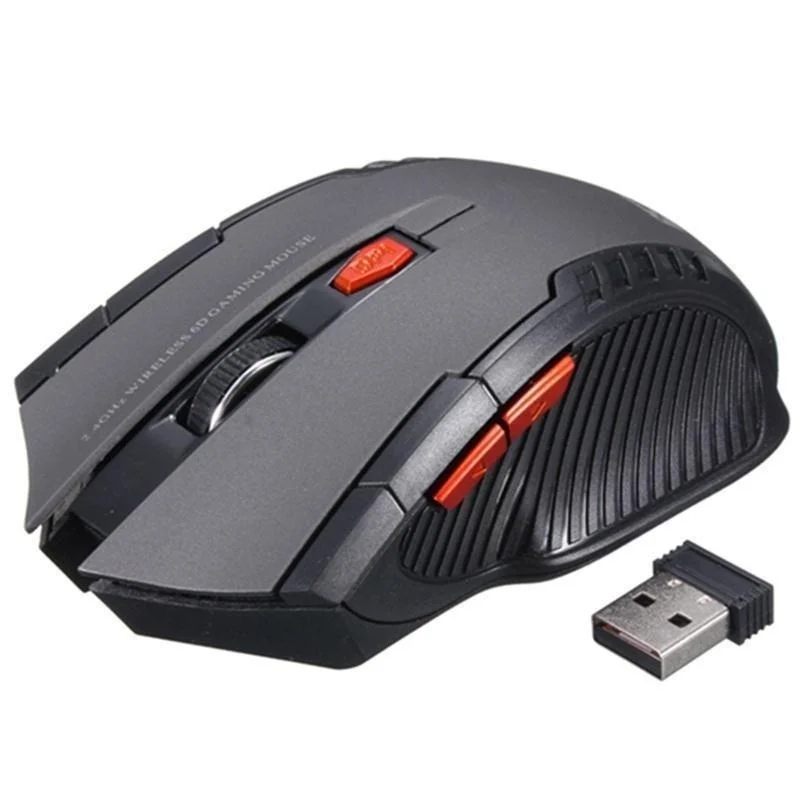 Mini Portable Mouse Mice 2.4GHz Wireless Optical Game Mouse for PC Laptop Computer USB Receiver: Silver
