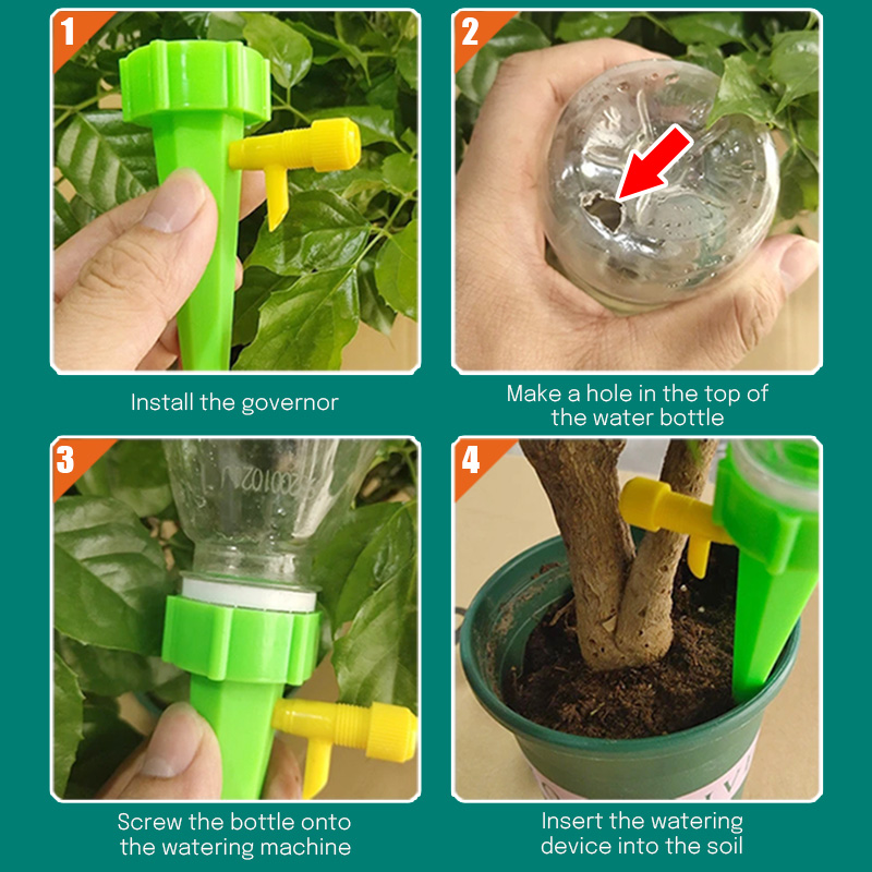 Tropfbewässerungsset für Töpfe, automatisches Bewässerungssystem für Gartenpflanzen, Zimmerpflanzen, Bewässerung, Gewächshausblumen, verstellbare Tropfer