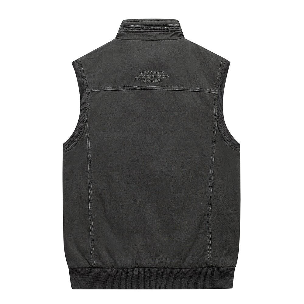 Hommes Multi poches coton gilets grande taille XL-5XL homme sans manches vestes printemps automne pêche gilets photographie col gilets