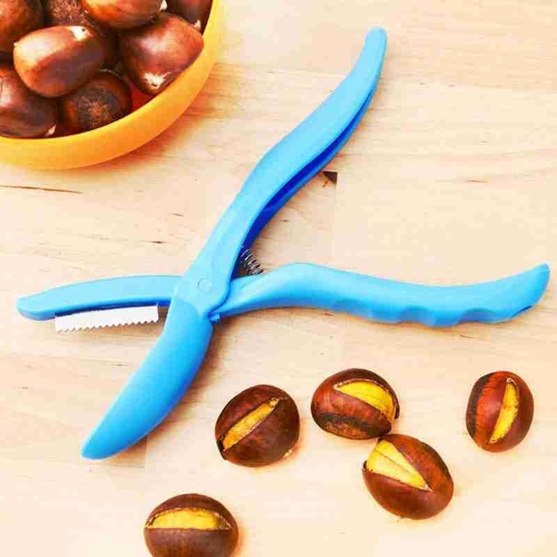 Kastanje Clip Noten Cracker Rvs Kastanje Cutter Walnoot Tang Klem Sheller Nut Opener Keuken Gadget Kastanje Clip