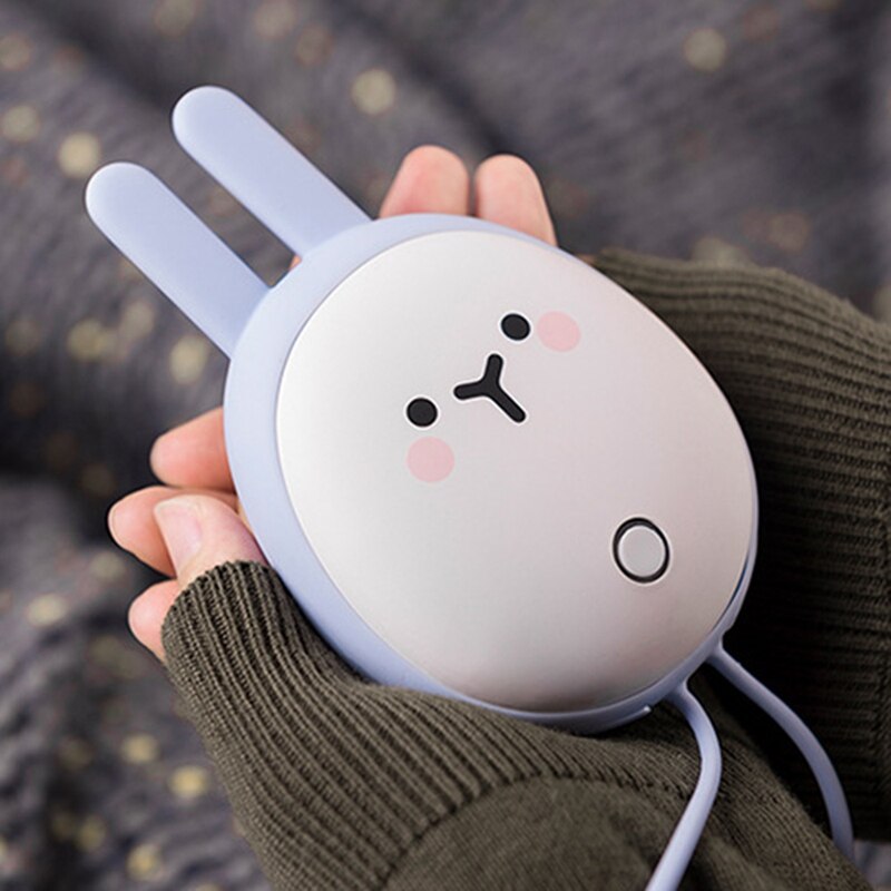 Portable Cute USB Rechargeable Hand Warmers Heater Pocket Mini Cartoon Power Bank Handy Heater Warmers