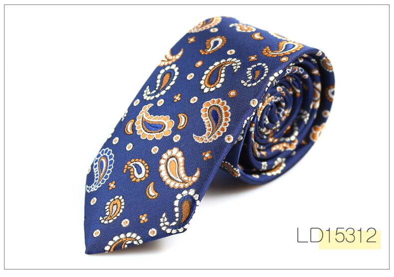Herre slips smalt slips 6cm klassisk paisley slips til mænd formel business bryllup jakkesæt halstøj jacquard vævede slips