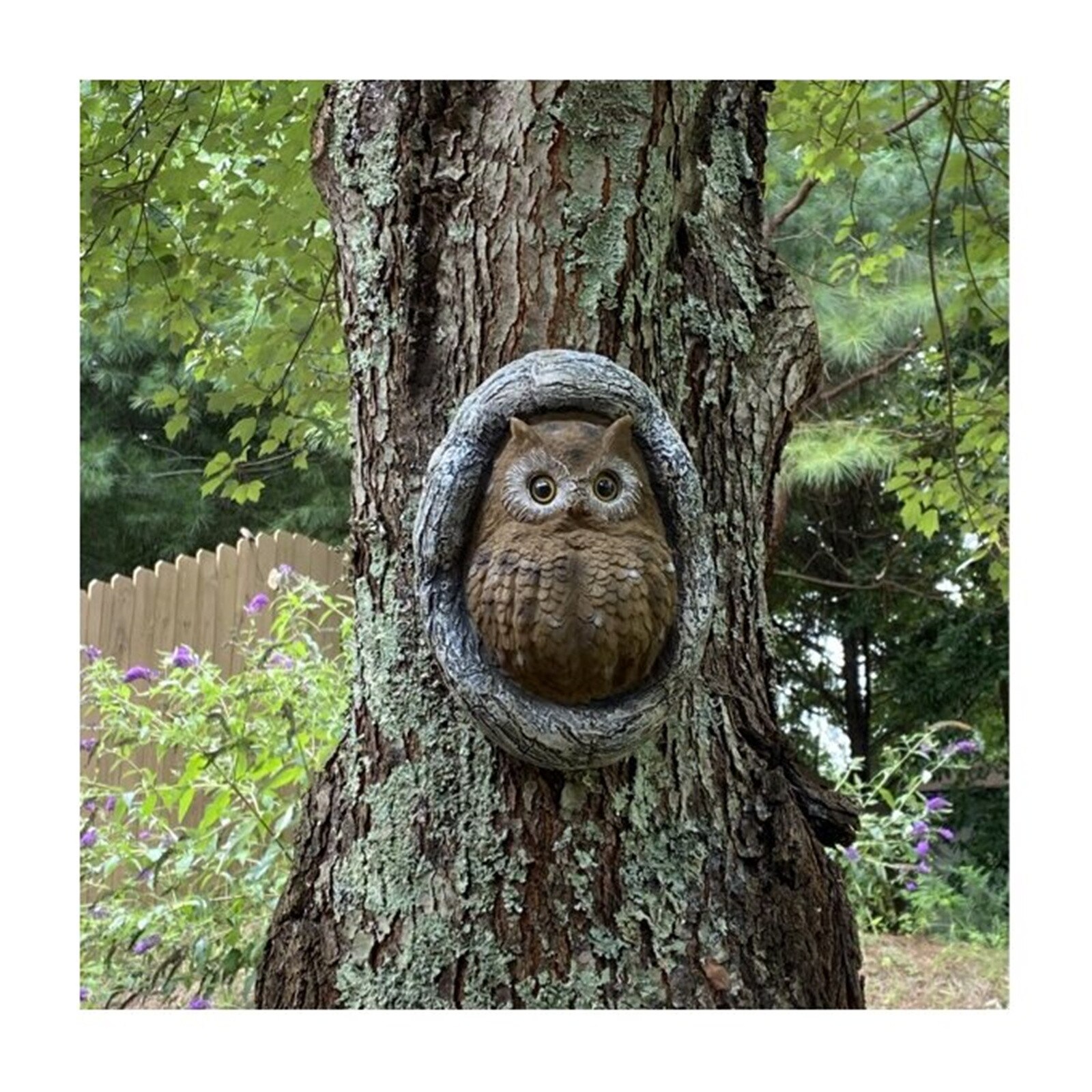 Outdoor Sculpture Sculpture Of Owl Presents A Garden Owl Tree Statuefigurine Poly Resin Yard Decoration Ornament
