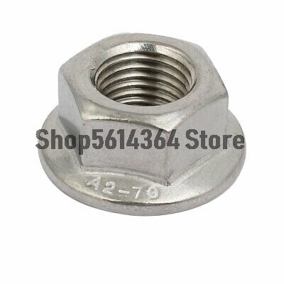 9pcs M12 x 1.25mm Pitch Metric Fine Thread 304 Stainless Steel Hex Flange Nut