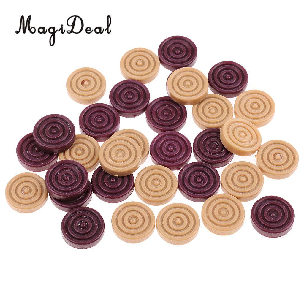 32Pcs 15mm Mini Draughts&Checkers&Backgammon Chess for Kids Board Game Learning Camping Hiking Travel Accessories