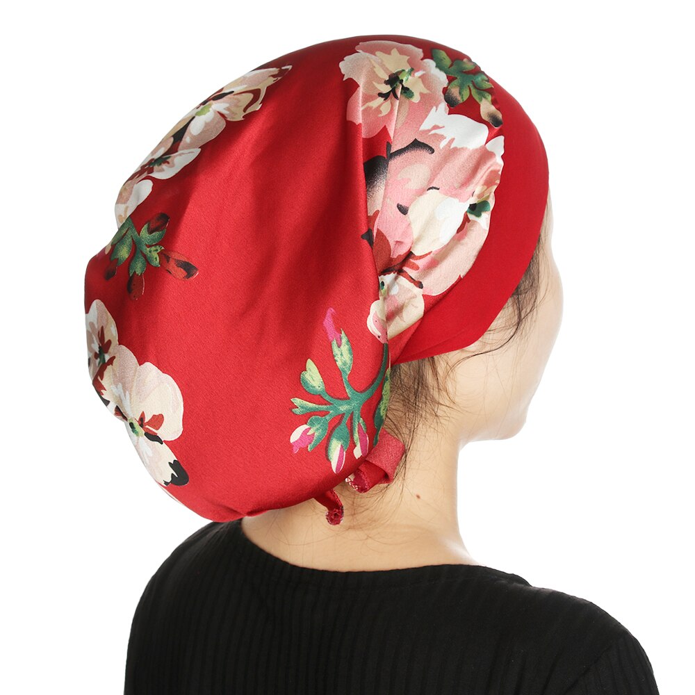 Novo verão muçulmano turbante chapéu de perda de cabelo hijab câncer cabeça cachecol quimio pirata boné headwear bandana impresso ajustável chapéus elásticos