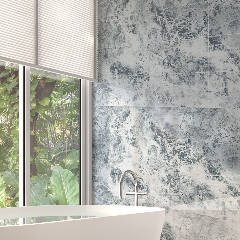 1 stk moderne natur marmor væg klistermærke pvc fliser overfører vandtæt selvklæbende tapet til køkkenbadeværelse