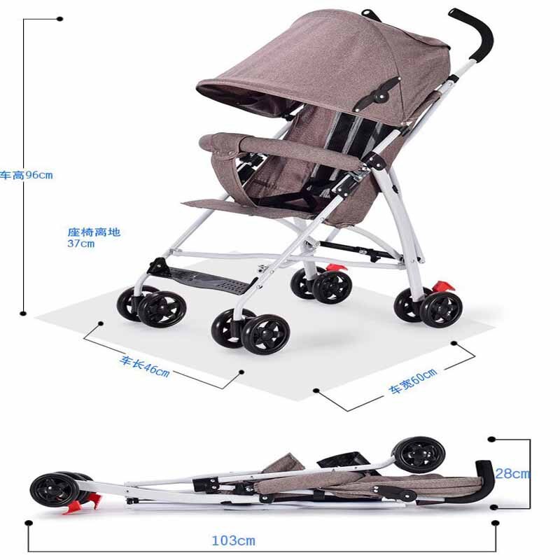 Cochecito para bebé multifuncional luz plegable traje de cinturón de transporte para asiento de mamá cochecito de bebé liviano