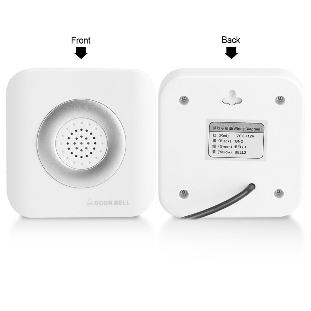DC 12V Wired Door Bell ABS Plastic Home Office Access Control System External Wired Doorbell Alarm Controller