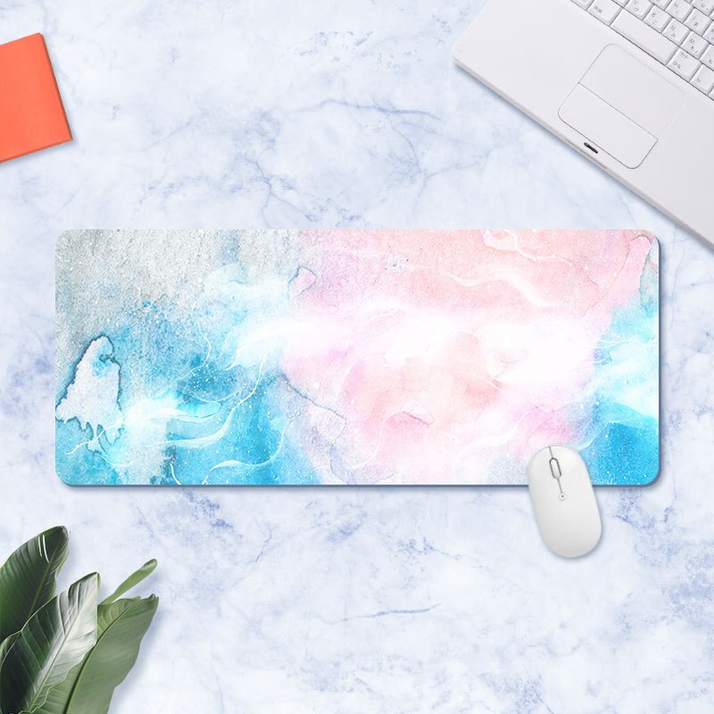 Grand tapis de bureau en marbre tapis de souris Gamer kawaii tapis de bureau clavier d'ordinateur Table décoration couverture tapis souris tapis de souris: 24