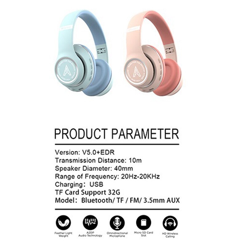 Auriculares inalámbricos HiFi con Bluetooth 5,0, cascos universales de graves potentes