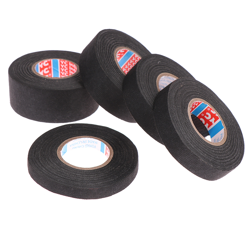 1Pcs 15mm Heat-resistant Flame Retardant Tape Coroplast Adhesive Cloth Tape For Car