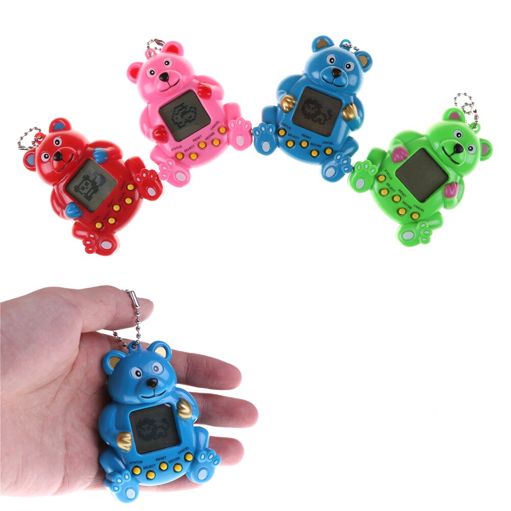 ! Electronic Pets Toys 90S Nostalgic 168 Pets in One Virtual Cyber Pet Toy 4 Style bear shape toy