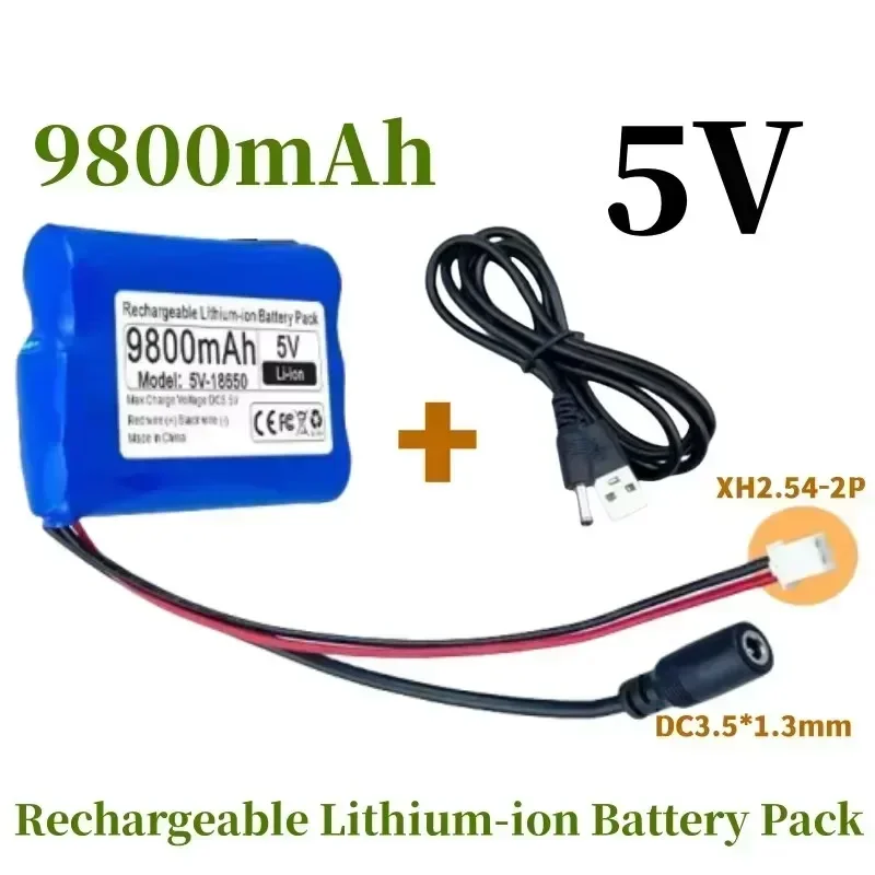 Microcomputador recarregável de chip único 18650 para lâmpada LED externa de bateria de lítio 5V 6800mAh-12800mAh, ventilador USB, alto-falante Bluetooth: Bege