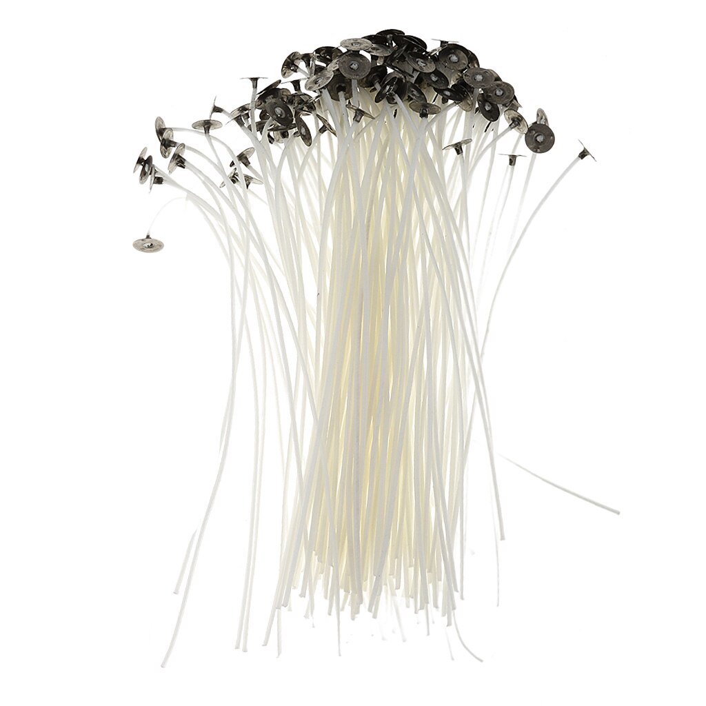 50 Candle Wick Pre Waxed Candle Making Crafts With Sustainers 15CM