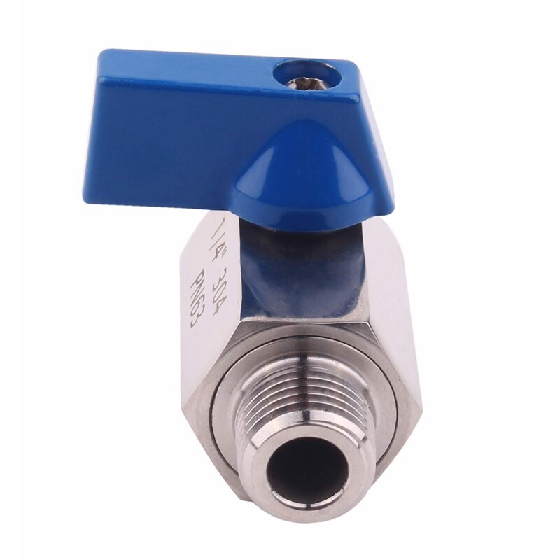 Stainless Steel Ball Valve - 1/4 Inch NPT Thread Male Small Mini Ball Valve (1/4inch Male&Male)