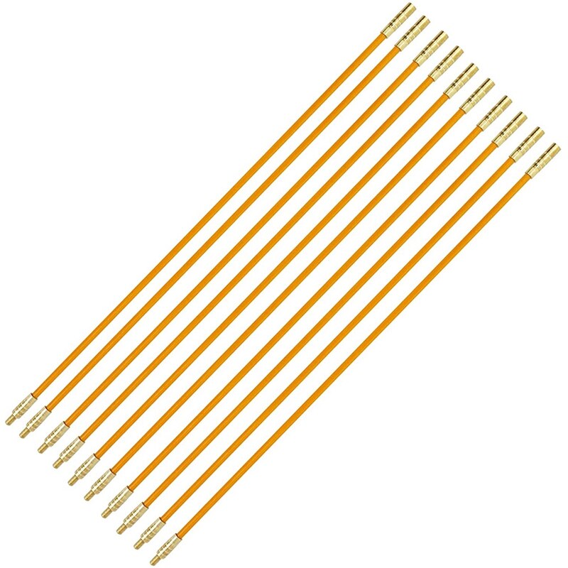 JFBL 12.59FT Fiberglass Running Wire Puller Grip Fish Tape Push Pull Rod Fish Tape Pull Fiberglass Rod With Fastener Hook