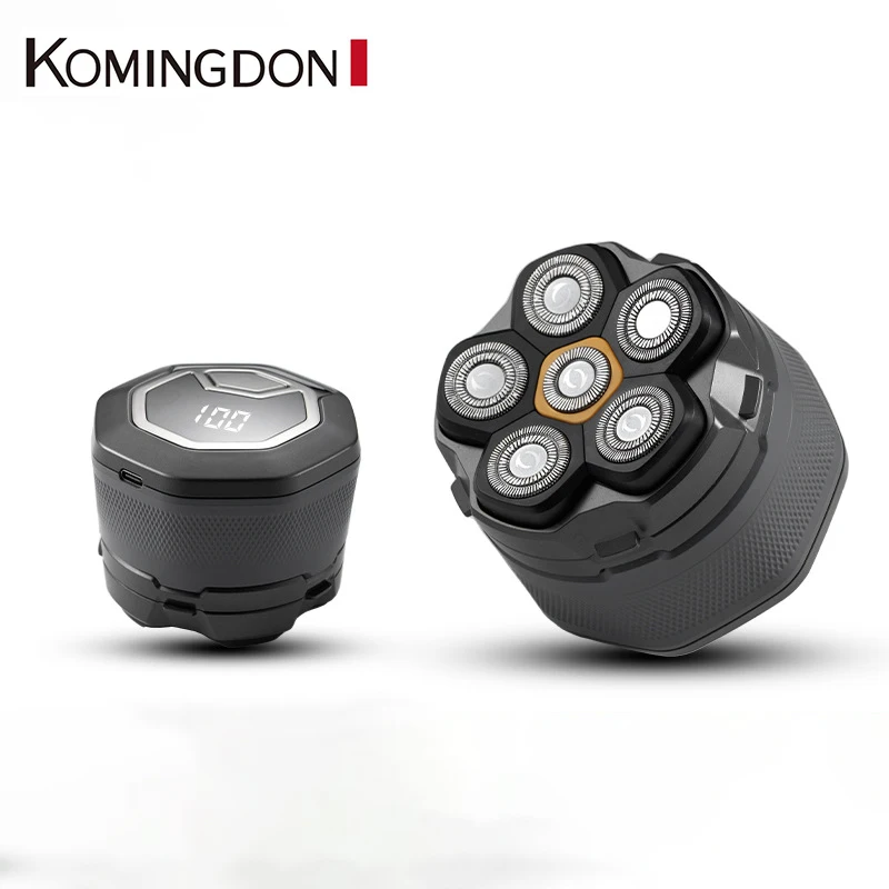 Xiaomi komingdon ansiktshuvud roterande bärbar led-display 6d våt/torr vattentät herrrakhyvel sladdlös laddningsbar elektrisk rakapparat