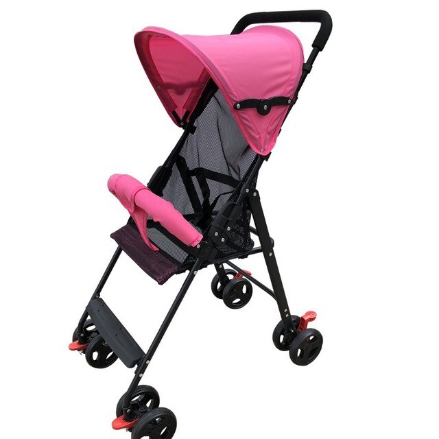 Cochecito de bebé ultraligero y portatil para niños pequeños con bolsillo plegable puede sentarse y poner un solo botón bebé carro: S3