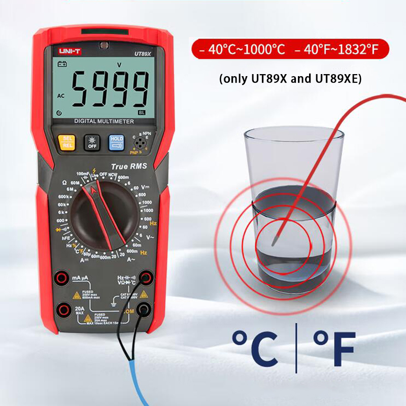 UNI-T Multímetro Profissional UT890C UT890D + UT89X UT89XD UT89XE UT60S UT60BT UT61B + UT61D + UT61E Plus Multímetro Elétrico
