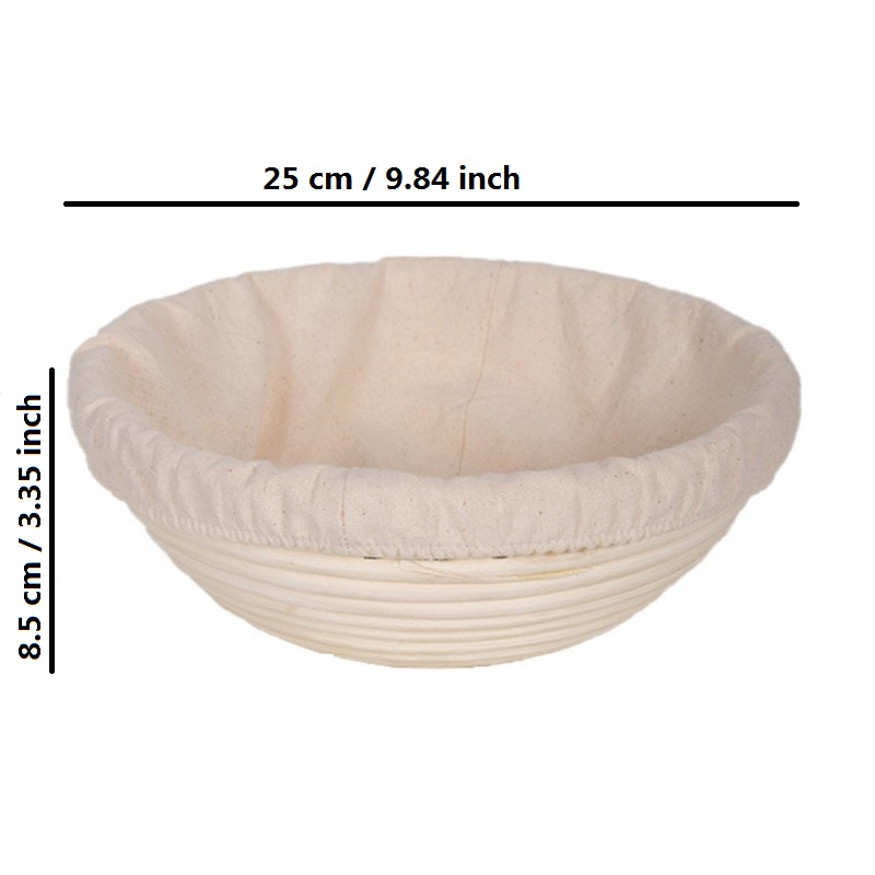 Oval Dough Banneton Brotform Dougn Rattan Bread Proofing Baskets Rattan Wicker Fermentation Sourdough Basket 10 Sizes: size 25x8.5