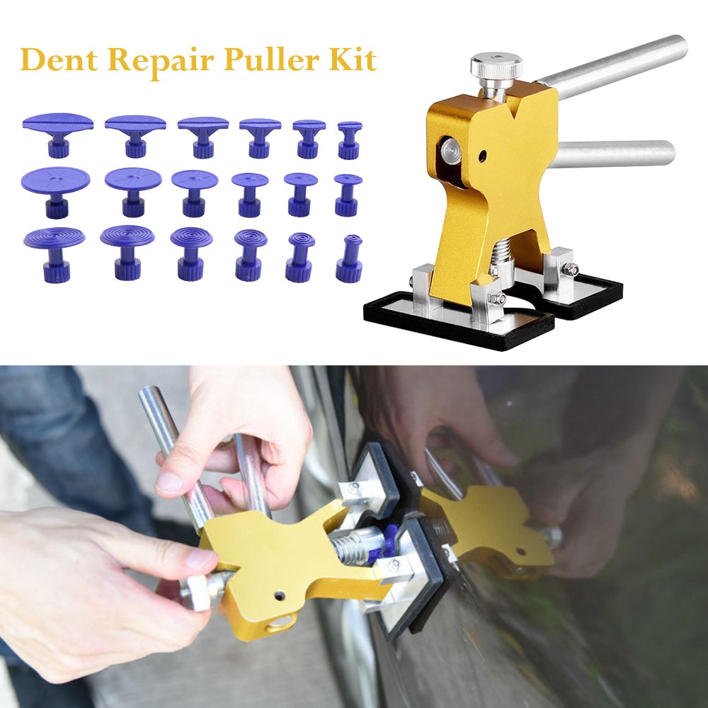 PDR Gereedschap Auto Repair Tool Auto Body Verveloos Dent Lifter Reparatie Tool Puller + 18 Tabs Hail Removal Tool auto dent remover