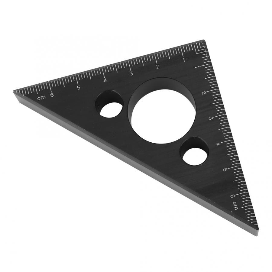 Aluminum Alloy Thickened 45 Degree Triangular Angle Ruler Woodworking Measuring Tool