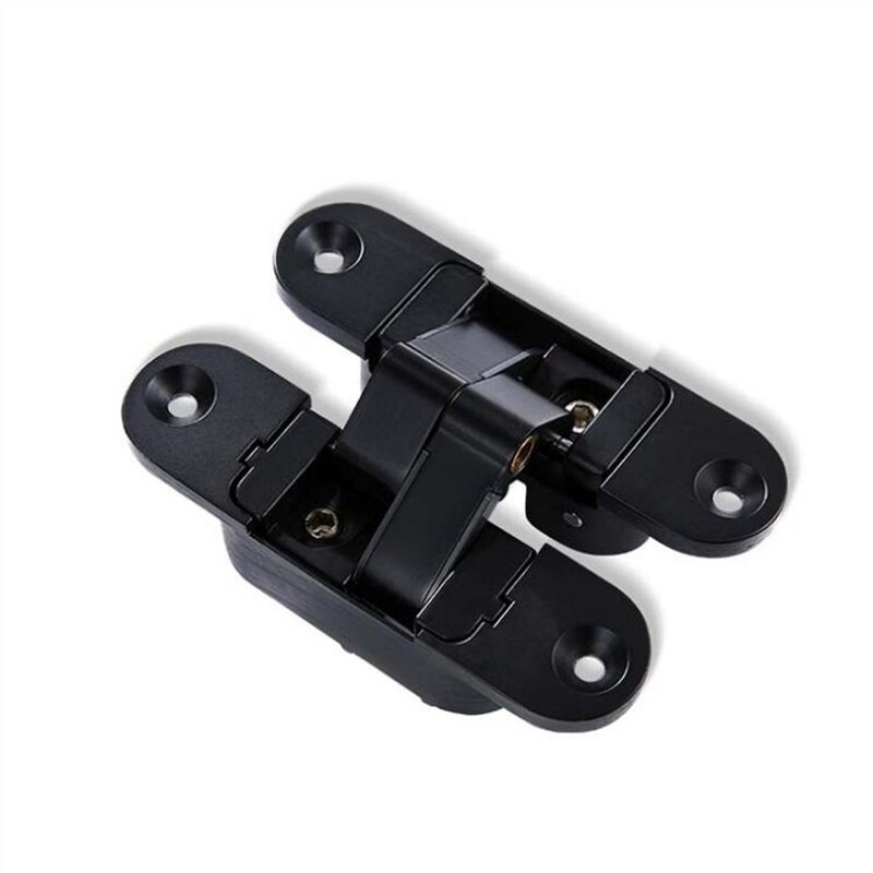 Adjustable concealed door hinge concealed door wooden door folding cross 180 degree hinge concealed door hinge left open: Black