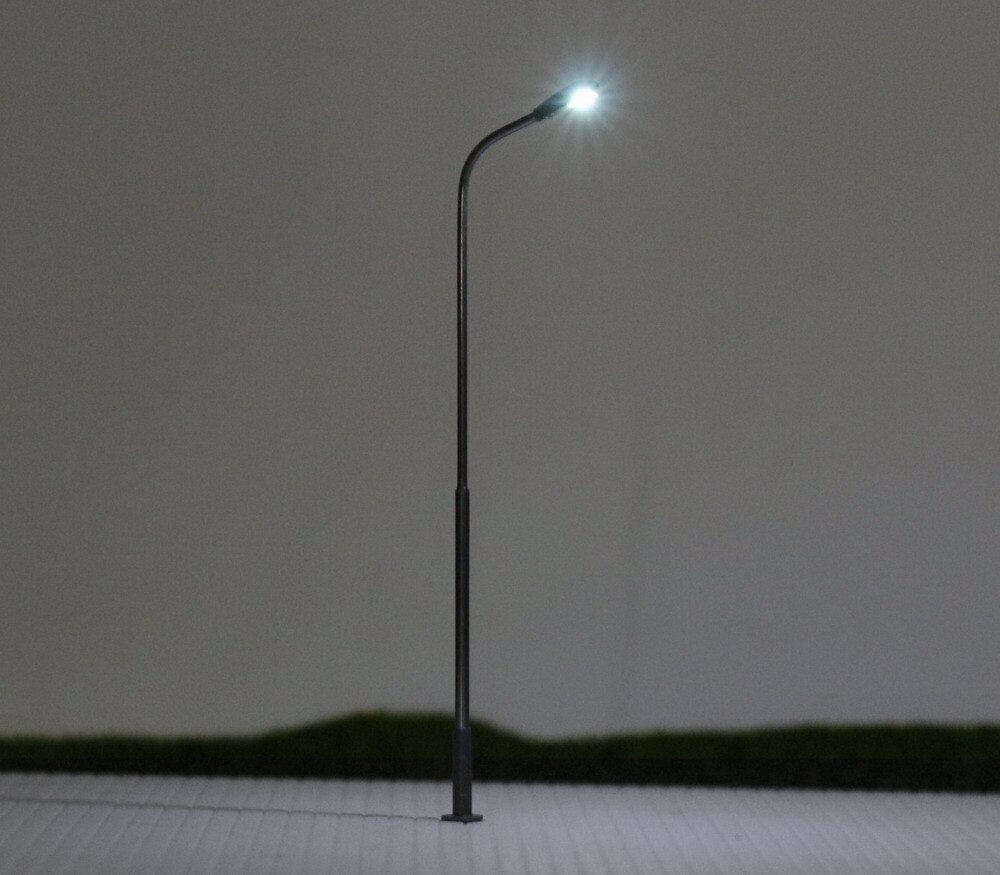 20pcs Ho Scale Model Railway Train Lamp Post Street Lights for Scene Modelling